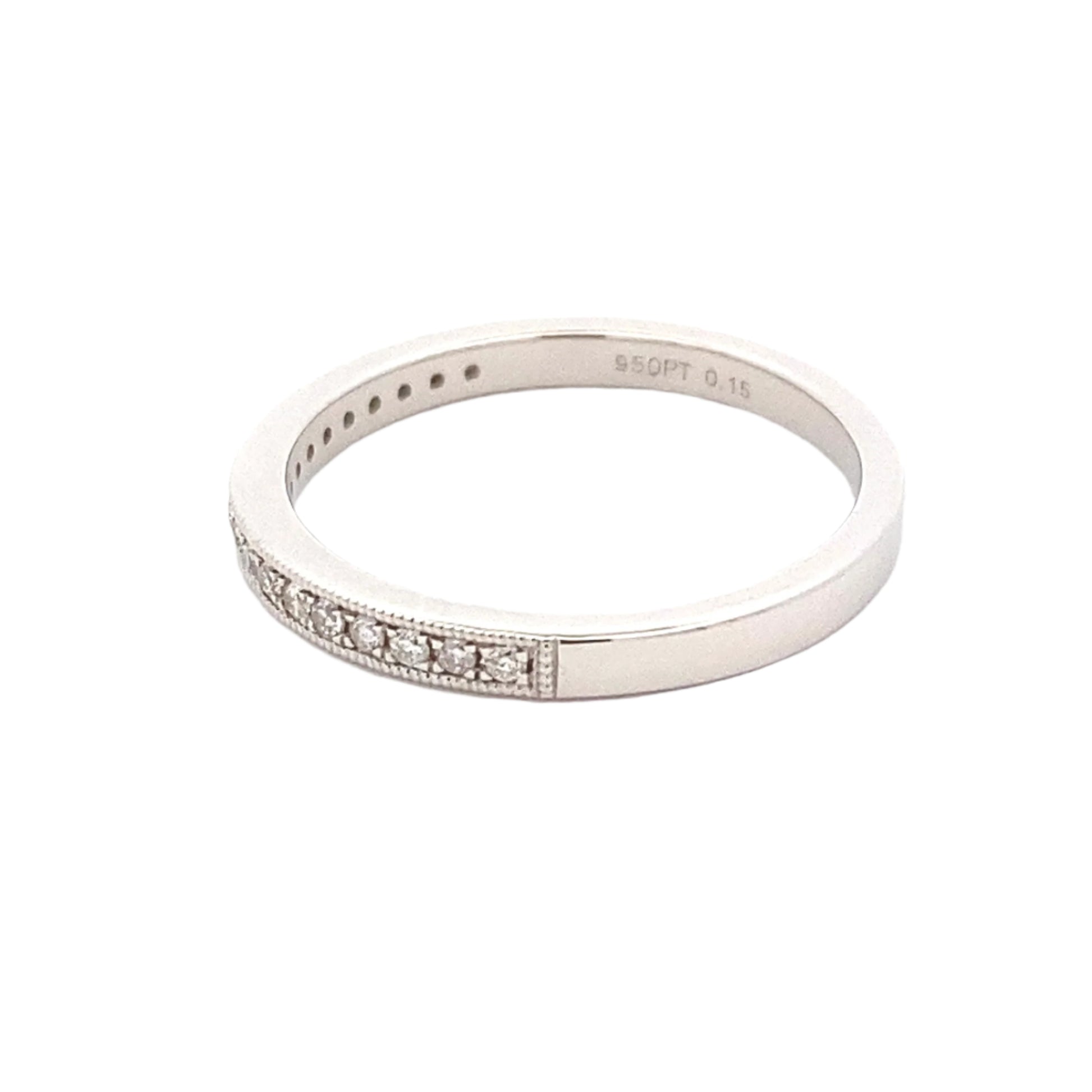 Milgrain Edge Diamond Set Wedding Band Gardiner Brothers