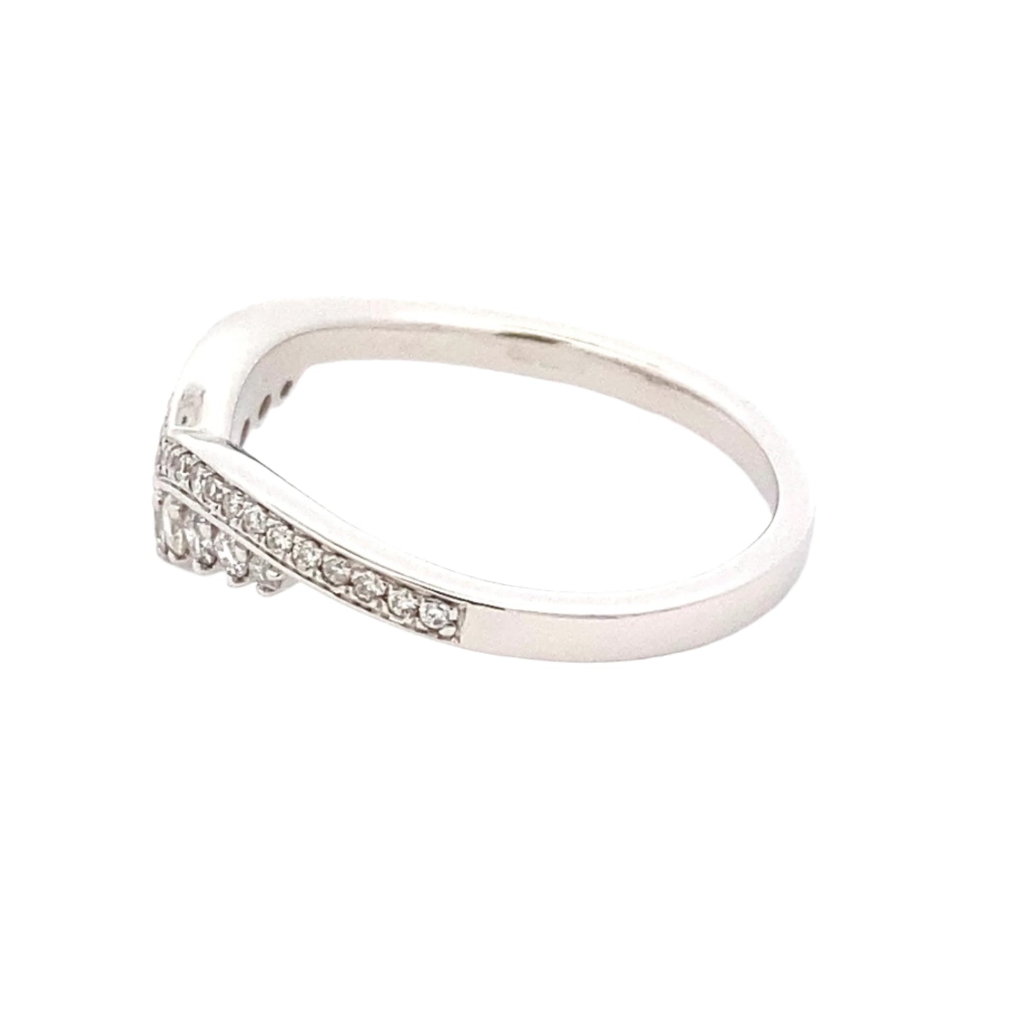 Wishbone Shaped Diamond Set Wedding Band Gardiner Brothers