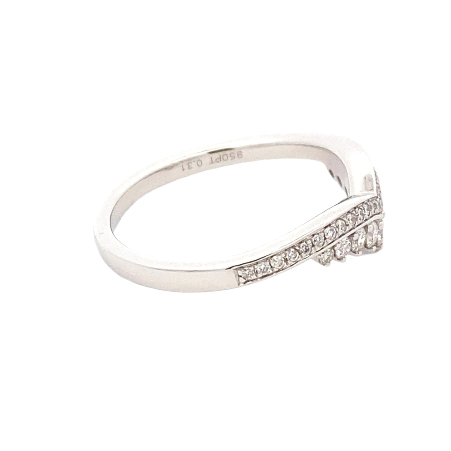 Wishbone Shaped Diamond Set Wedding Band Gardiner Brothers