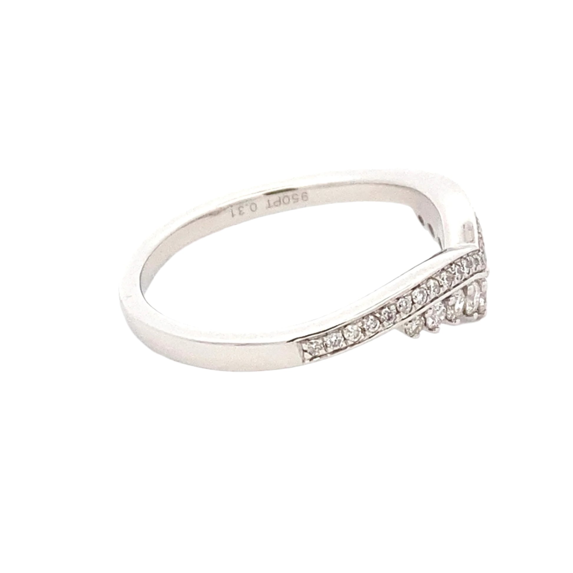 Wishbone Shaped Diamond Set Wedding Band Gardiner Brothers