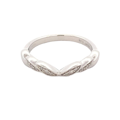 Fancy Shaped Half Bowtie Diamond Set Wedding Band Gardiner Brothers Platinum