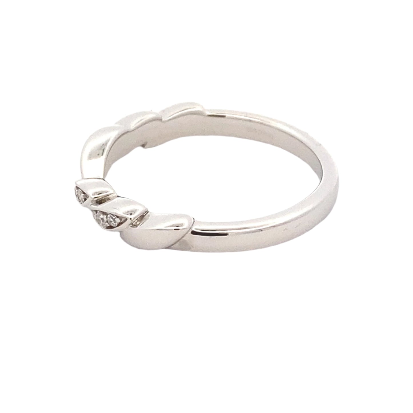 Fancy Shaped Half Bowtie Diamond Set Wedding Band Gardiner Brothers