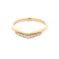WishBone Shaped Diamond Set Wedding Band Gardiner Brothers 18ct Yellow Gold