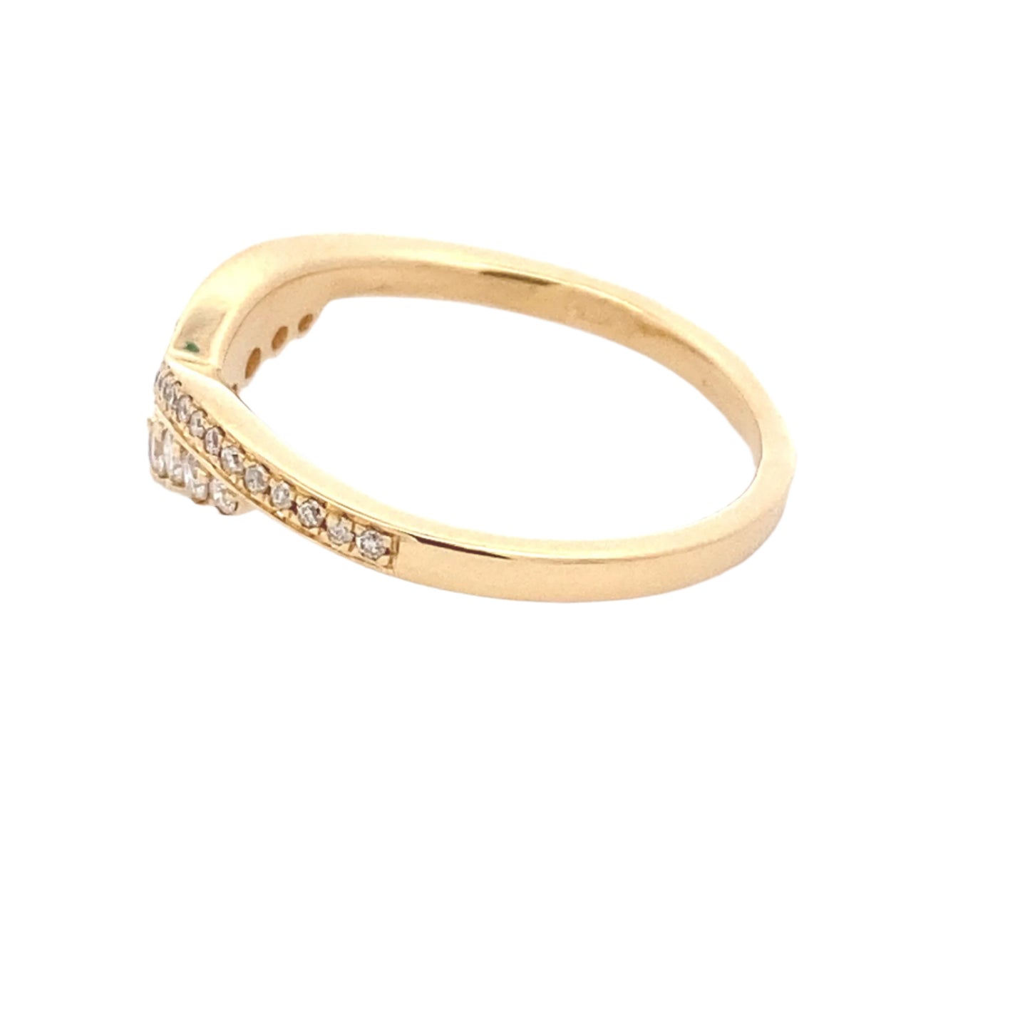 Wishbone Shaped Diamond Set Wedding Band Gardiner Brothers