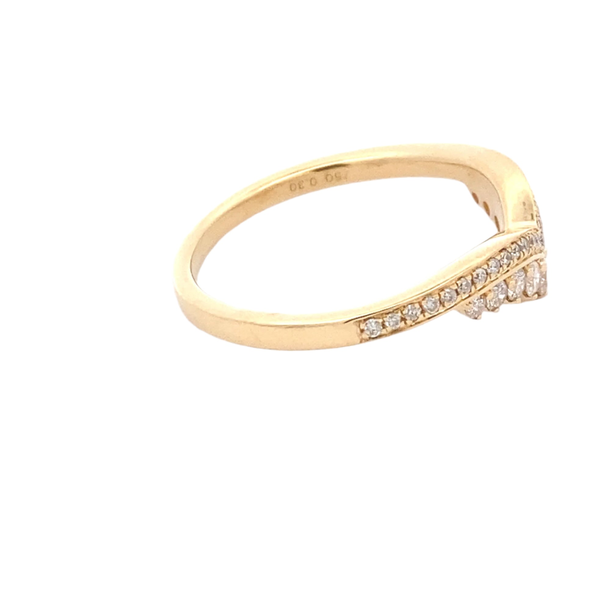 Wishbone Shaped Diamond Set Wedding Band Gardiner Brothers