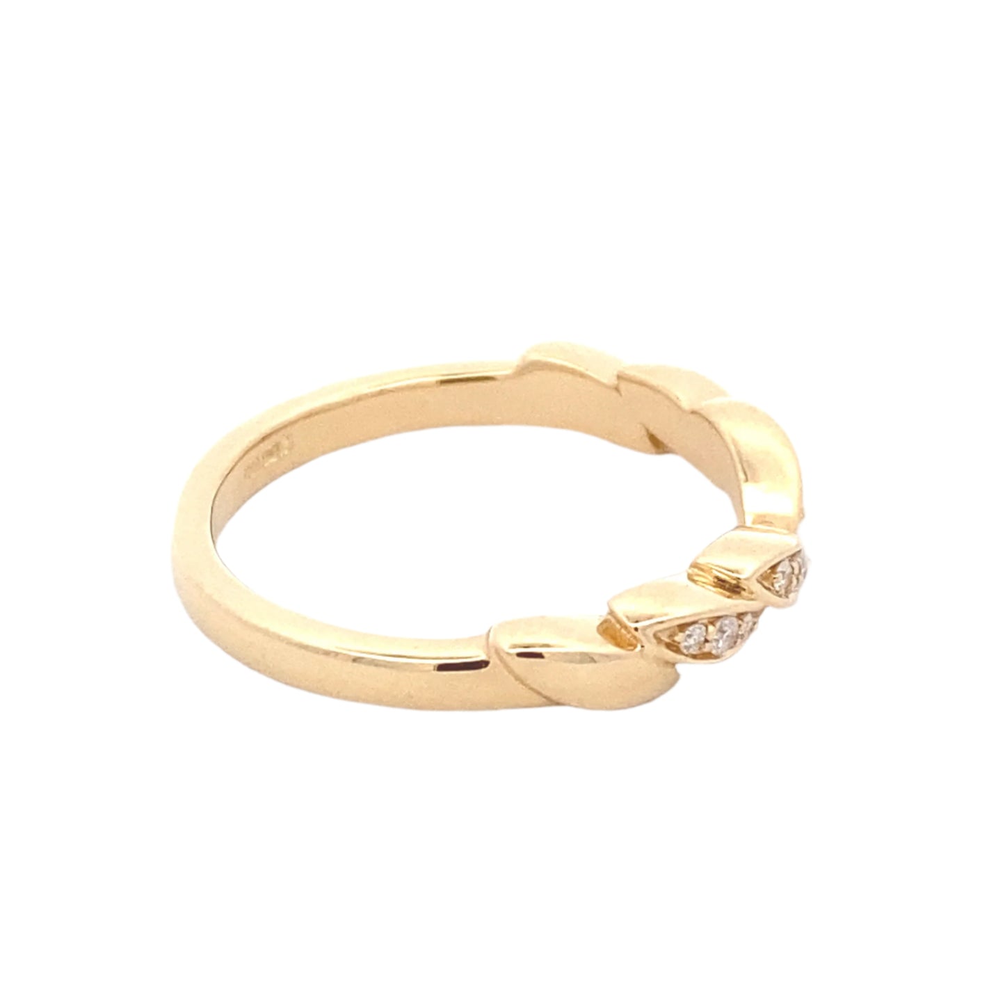 Fancy Shaped Half Bowtie Diamond Set Wedding Band Gardiner Brothers