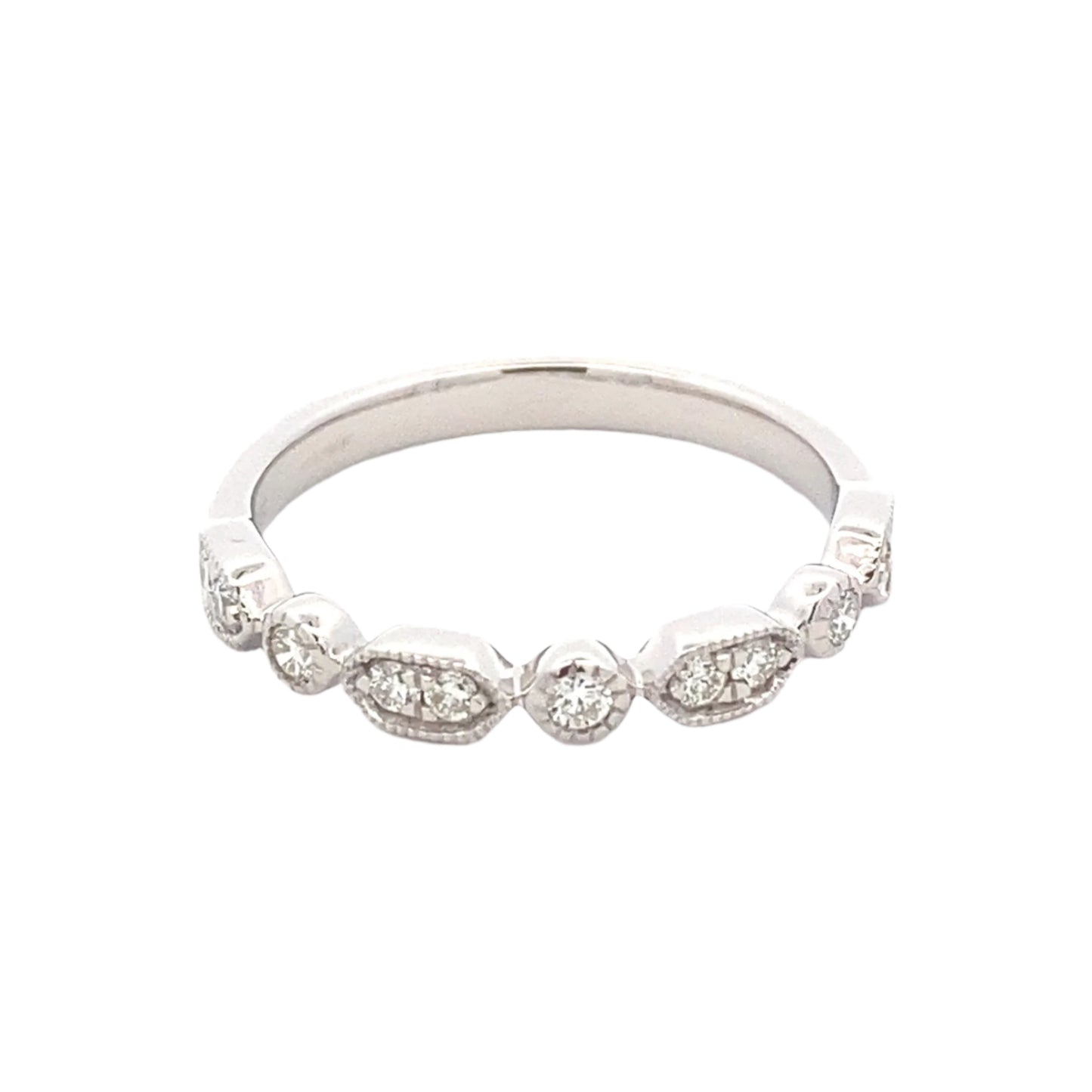 Fancy Shaped Diamond Set Wedding Band Gardiner Brothers Platinum