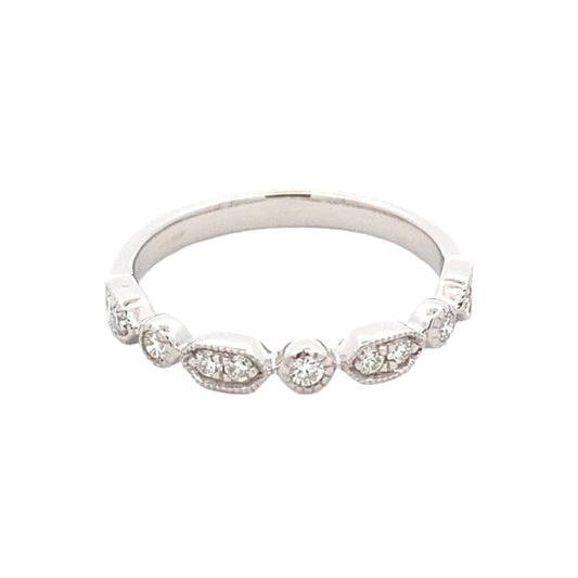 Fancy Shaped Diamond Set Wedding Band Gardiner Brothers Platinum