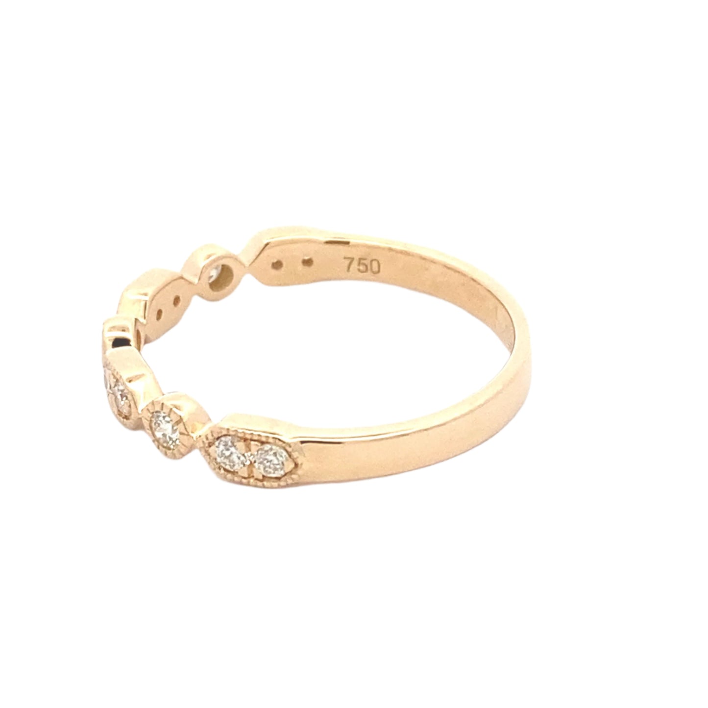 Fancy Shaped Diamond Set Wedding Band Gardiner Brothers