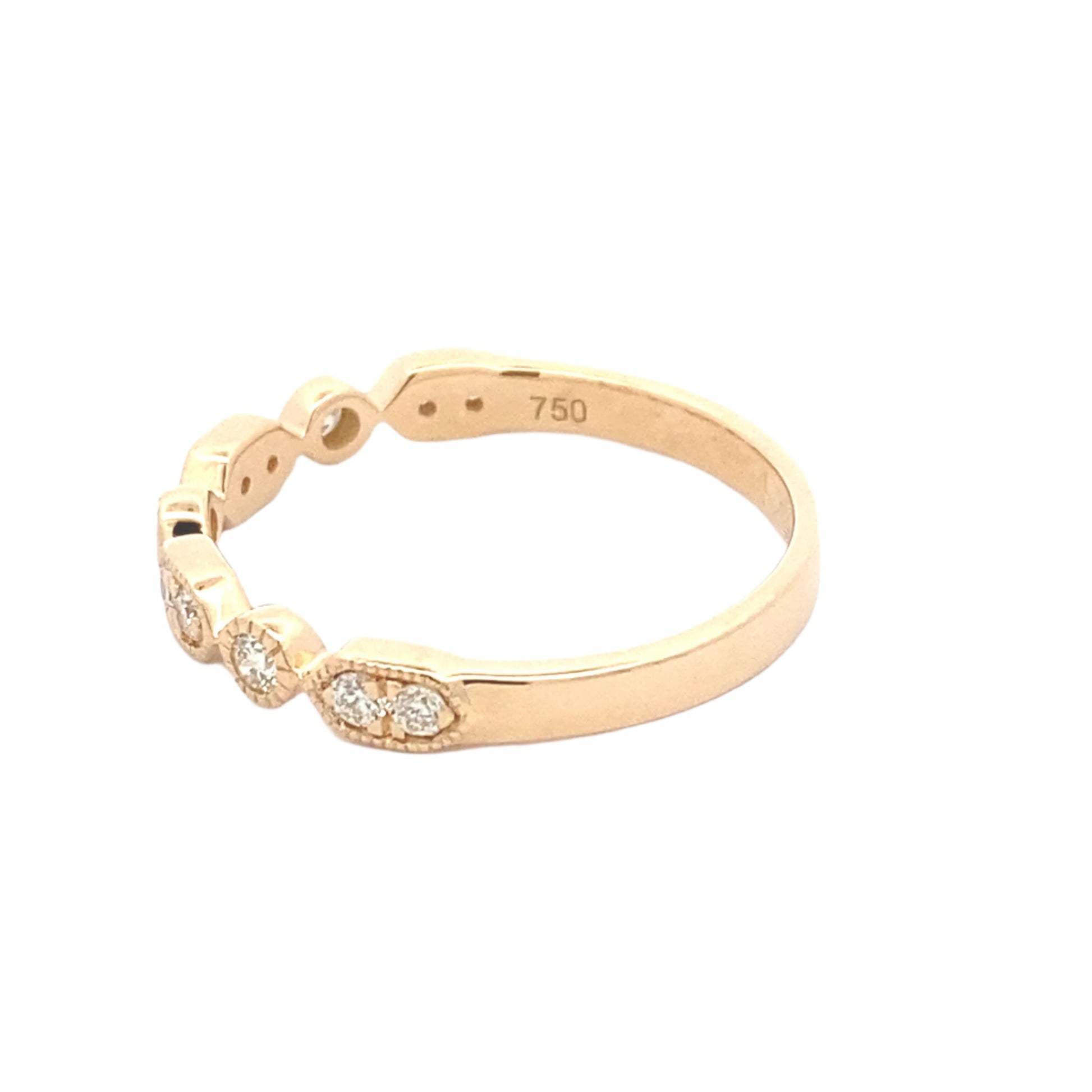 Fancy Shaped Diamond Set Wedding Band Gardiner Brothers