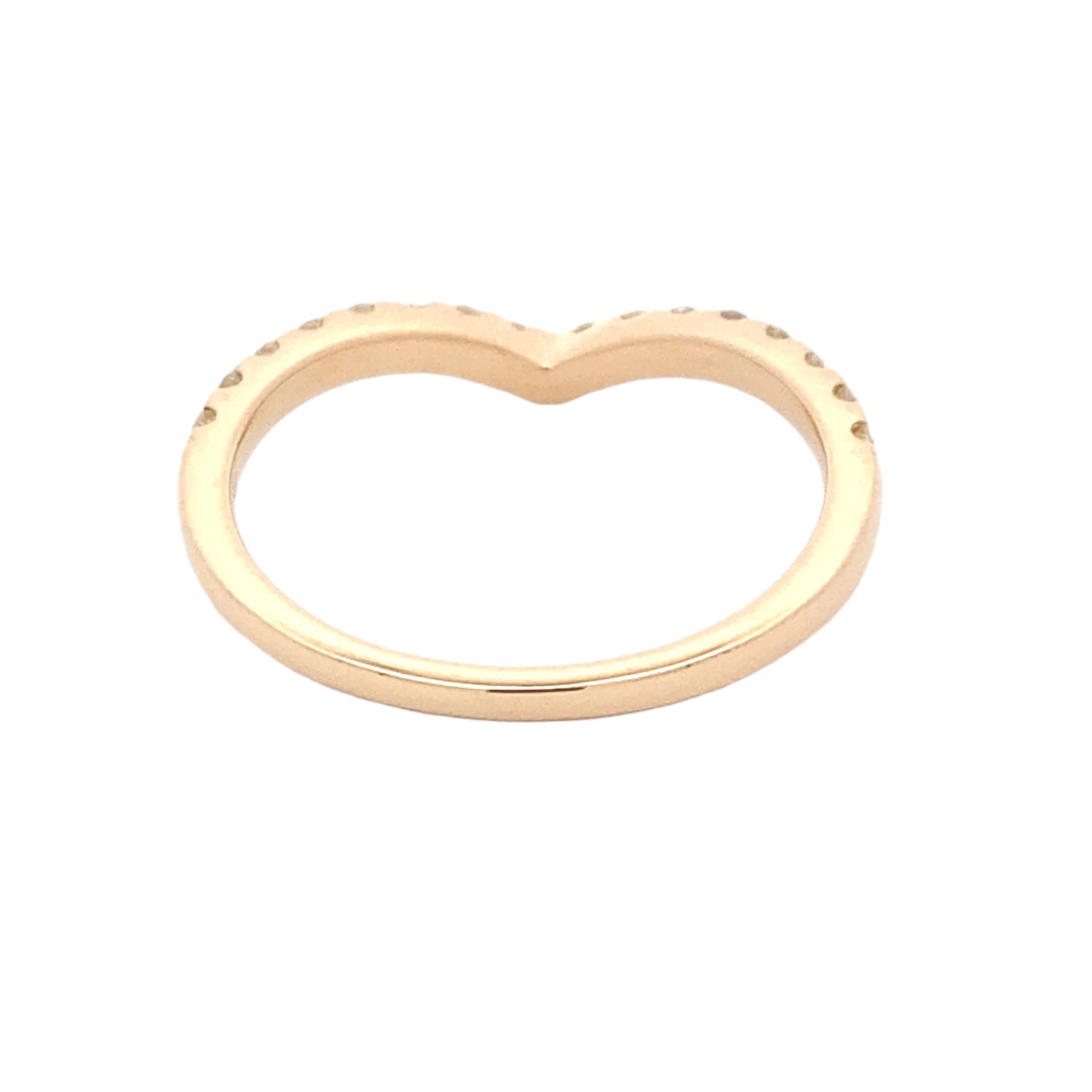 Pavé Diamond Set Wishbone Style Ring Gardiner Brothers