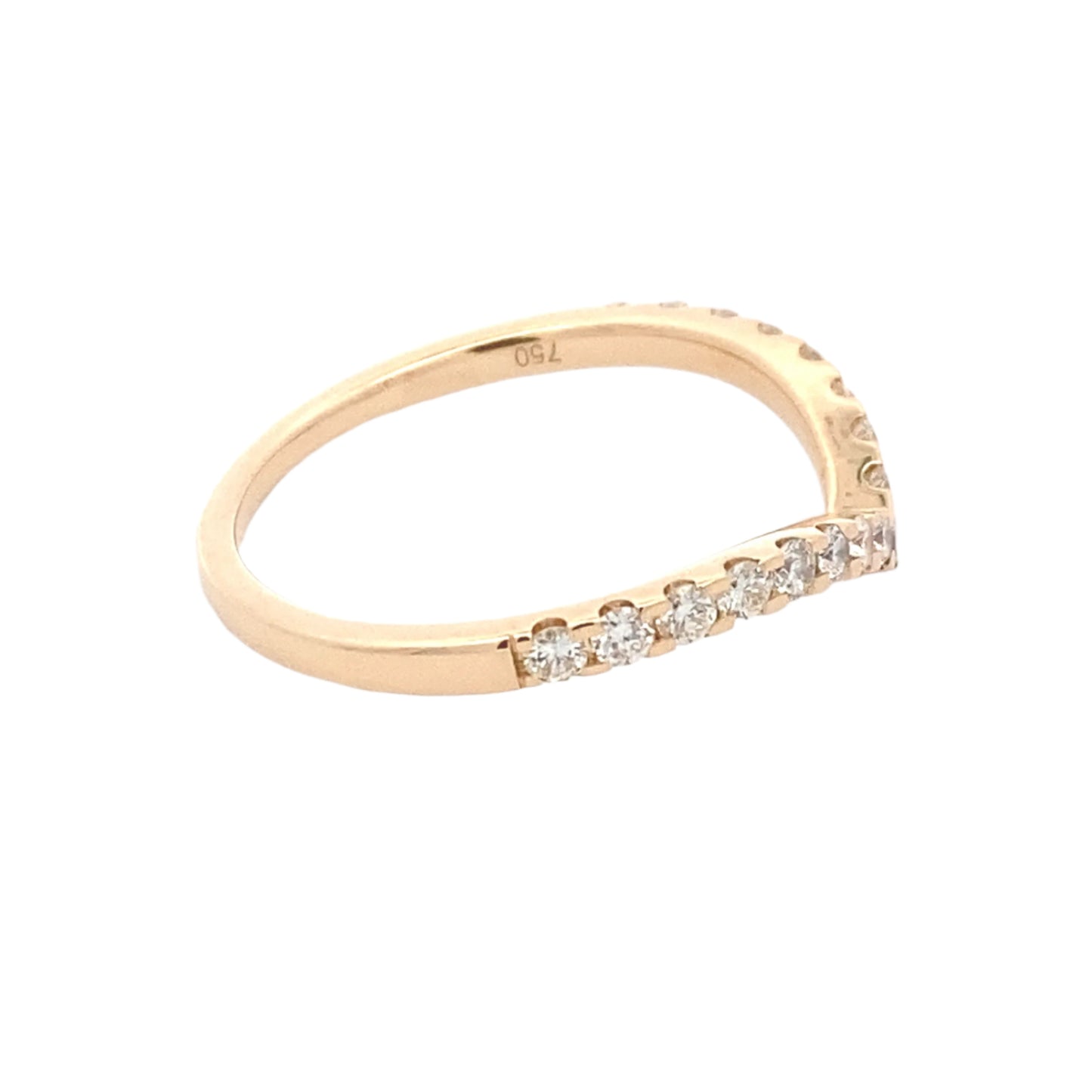 Pavé Diamond Set Wishbone Style Ring Gardiner Brothers