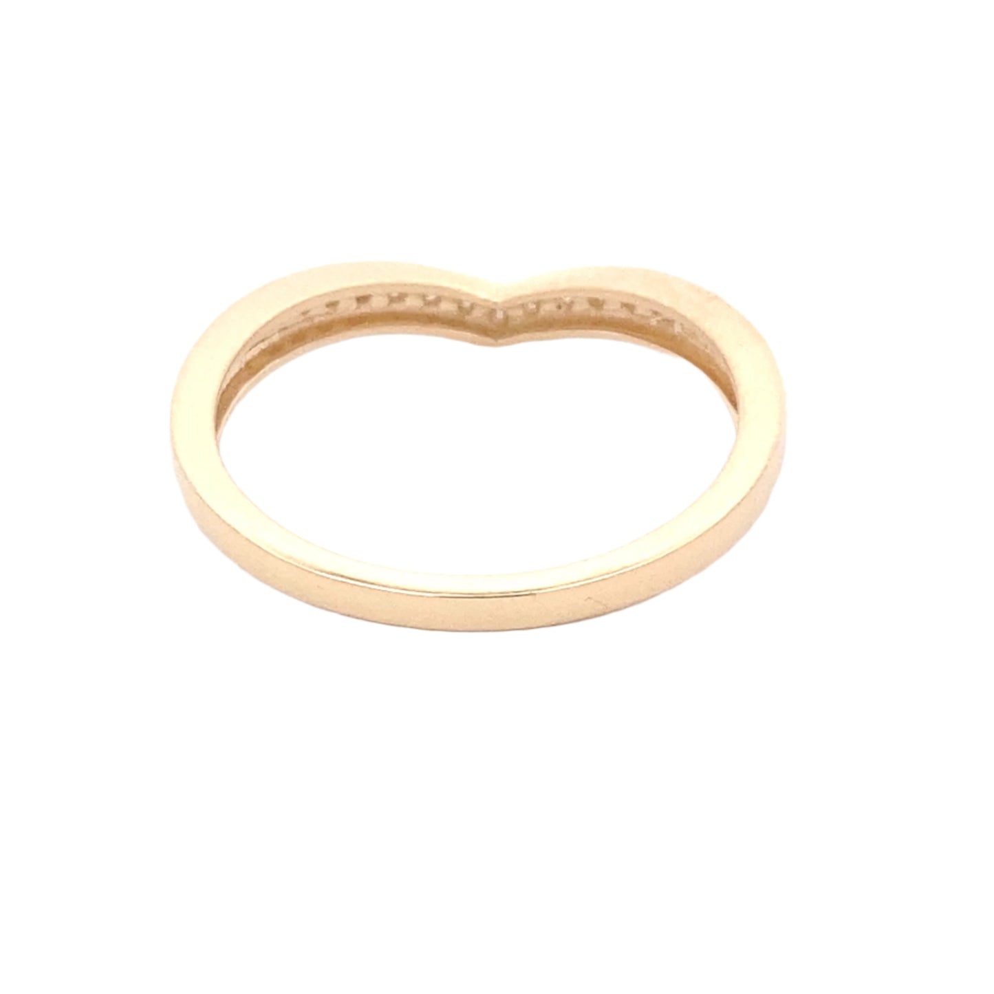 Channel Pavé Diamond Set Wishbone Shaped Wedding Band Gardiner Brothers