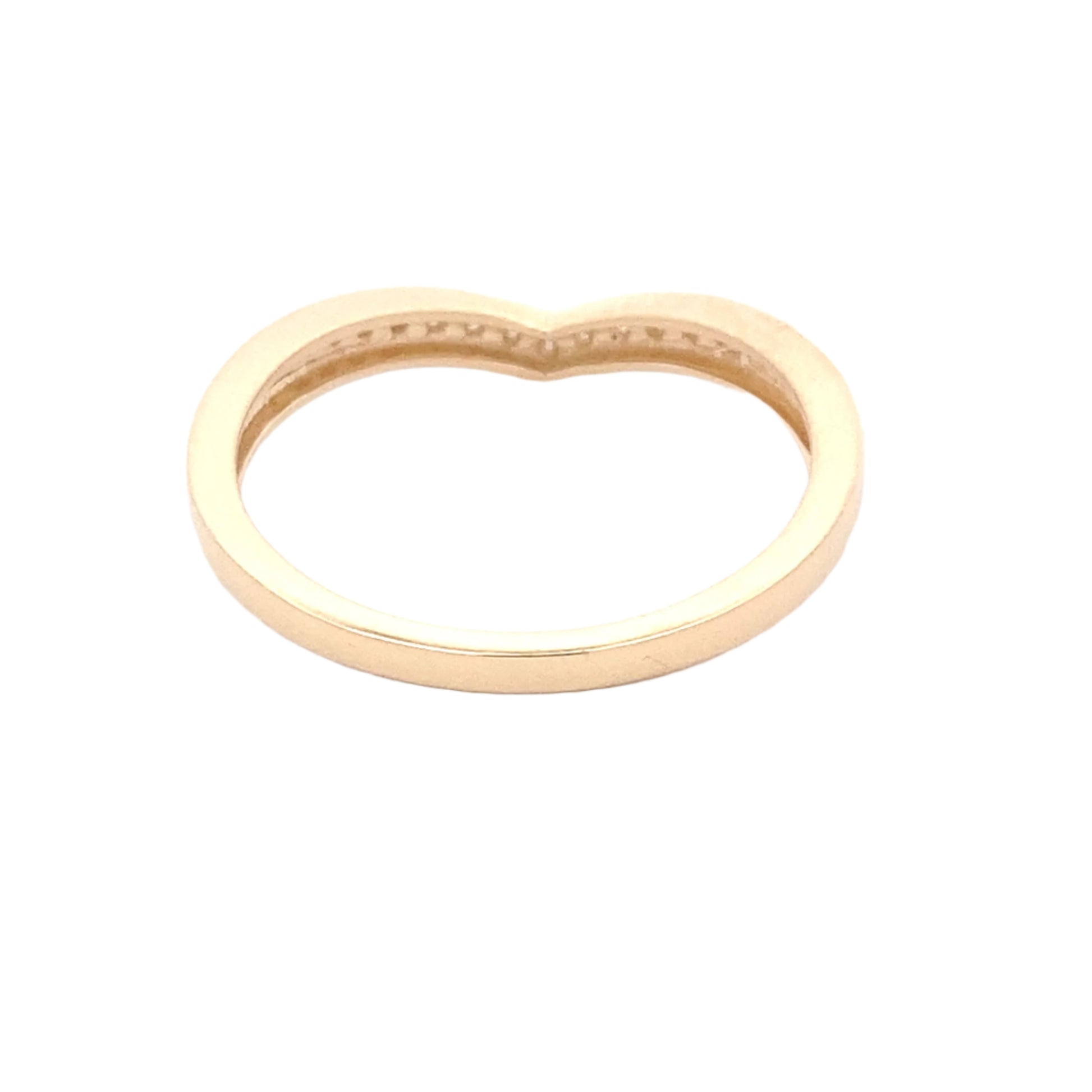 Channel Pavé Diamond Set Wishbone Shaped Wedding Band Gardiner Brothers