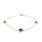 Yellow Gold Onyx Flower Petal Bracelet Gardiner Brothers