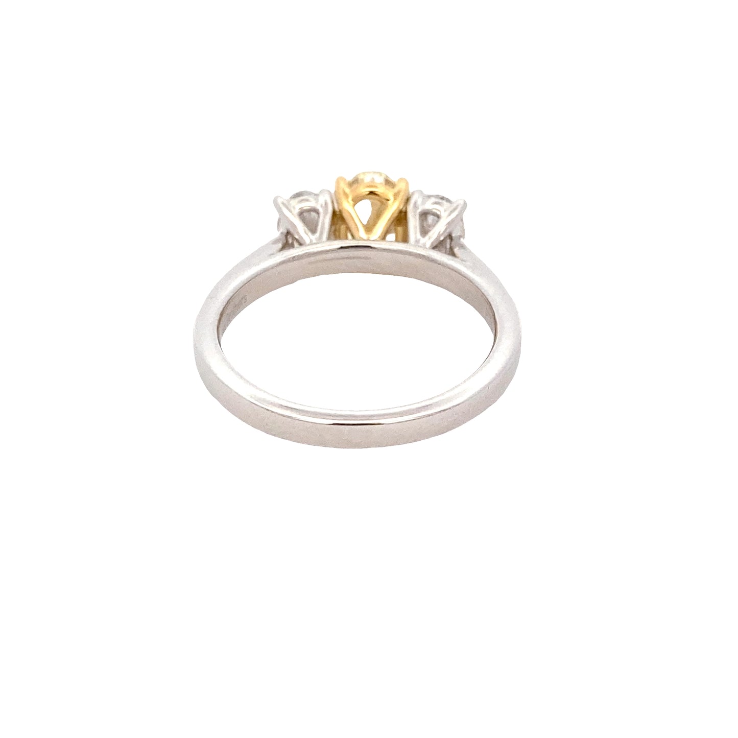 Oval shaped yellow diamond 3 stone ring - 1.66cts Gardiner Brothers