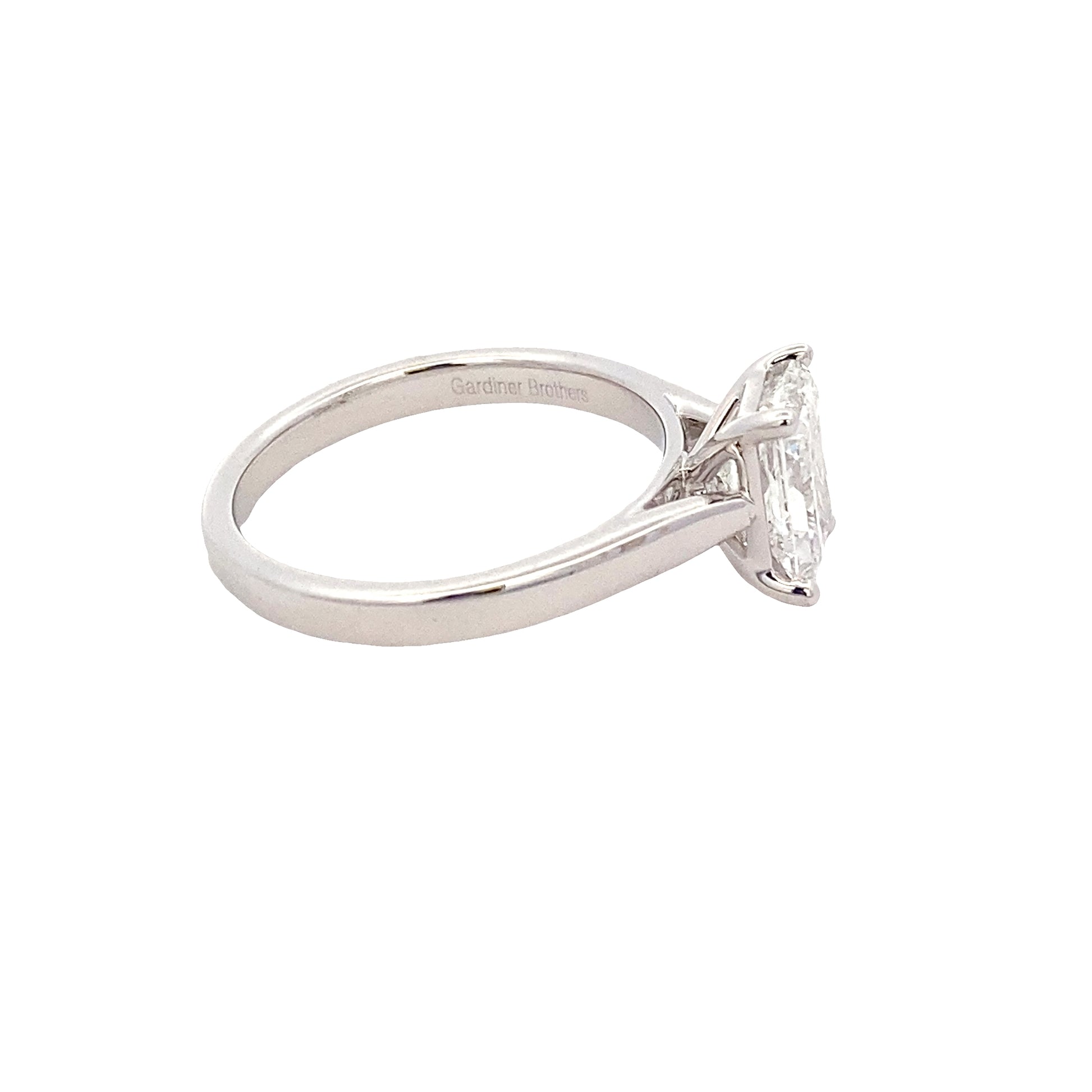 Radiant cut diamond solitaire ring - 1.51cts Gardiner Brothers