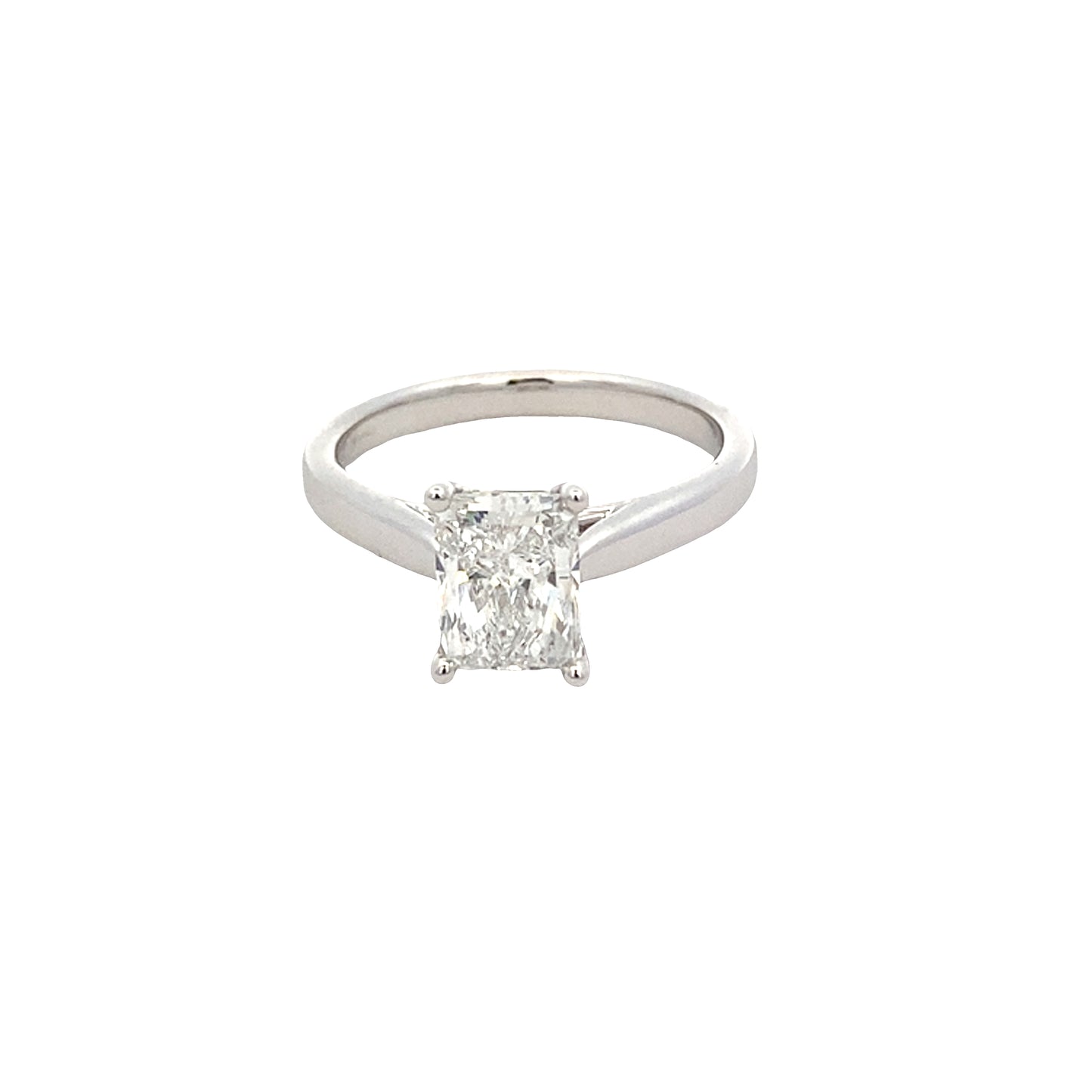 Radiant cut diamond solitaire ring - 1.51cts Gardiner Brothers