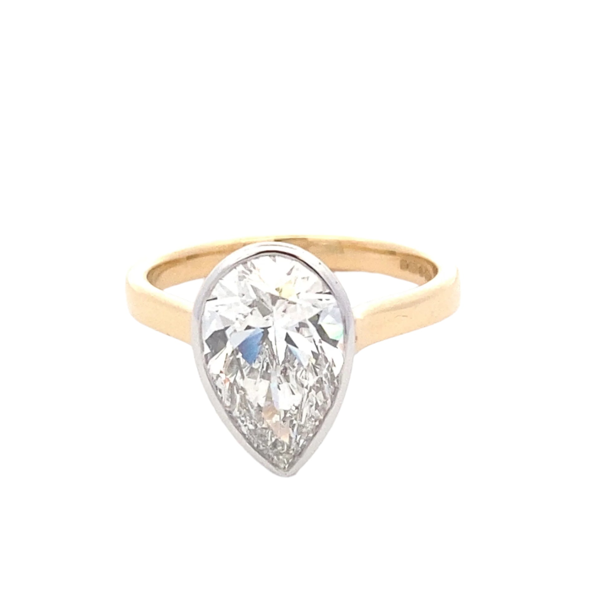 Lab Grown Pear shaped diamond solitaire ring - 2.55cts Gardiner Brothers