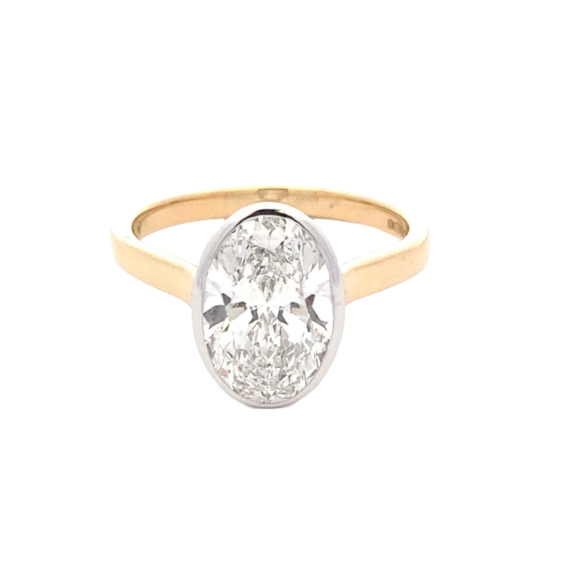 Lab Grown Oval Diamond Solitaire Ring - 2.55cts Gardiner Brothers