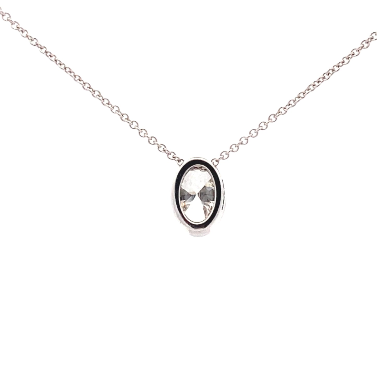 Lab grown oval shaped diamond solitaire pendant - 1.04cts Gardiner Brothers