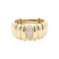 Yellow gold fancy patterned ring with round brilliant cut diamonds Gardiner Brothers