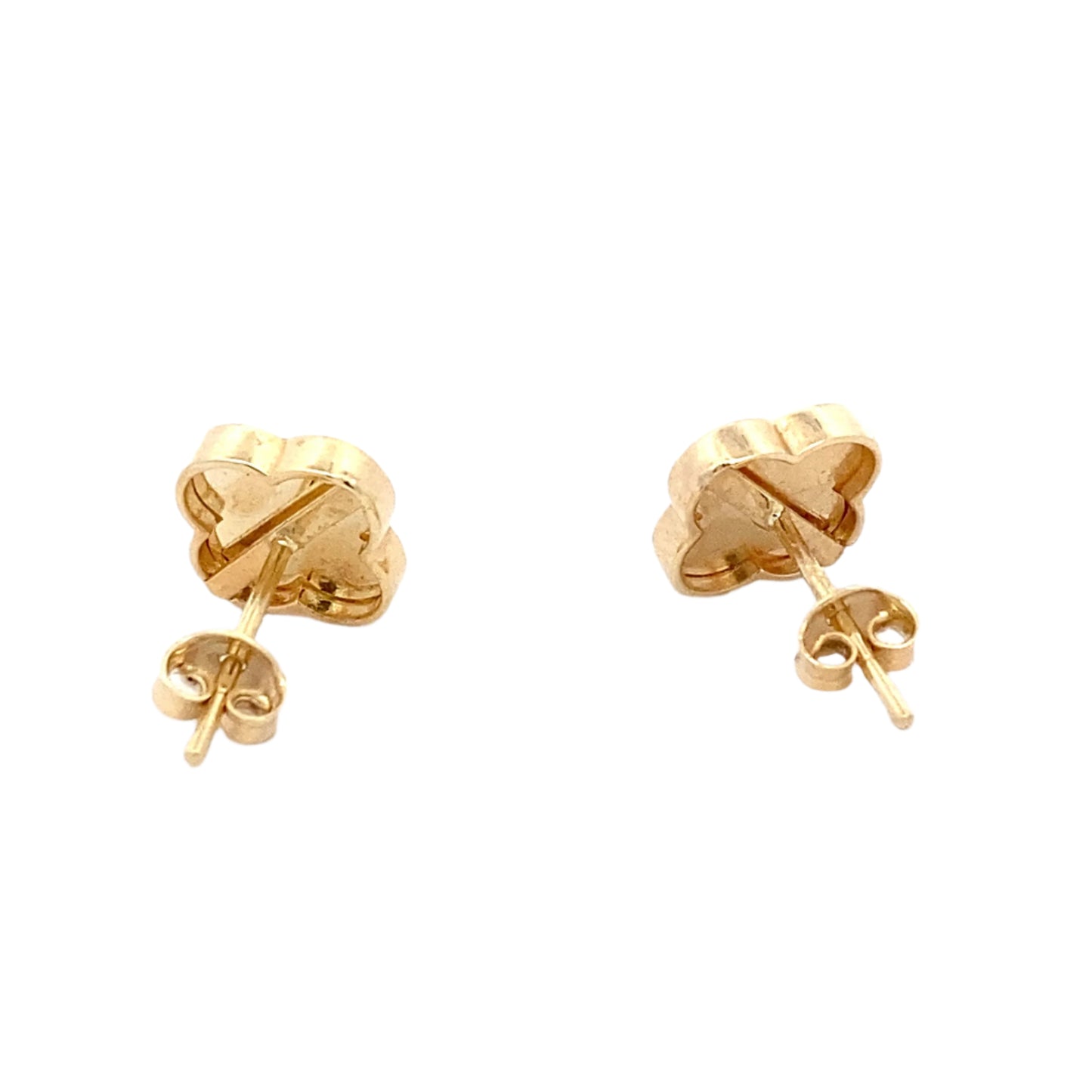 Yellow Gold Rainbow Effect Flower Petal Earrings Gardiner Brothers