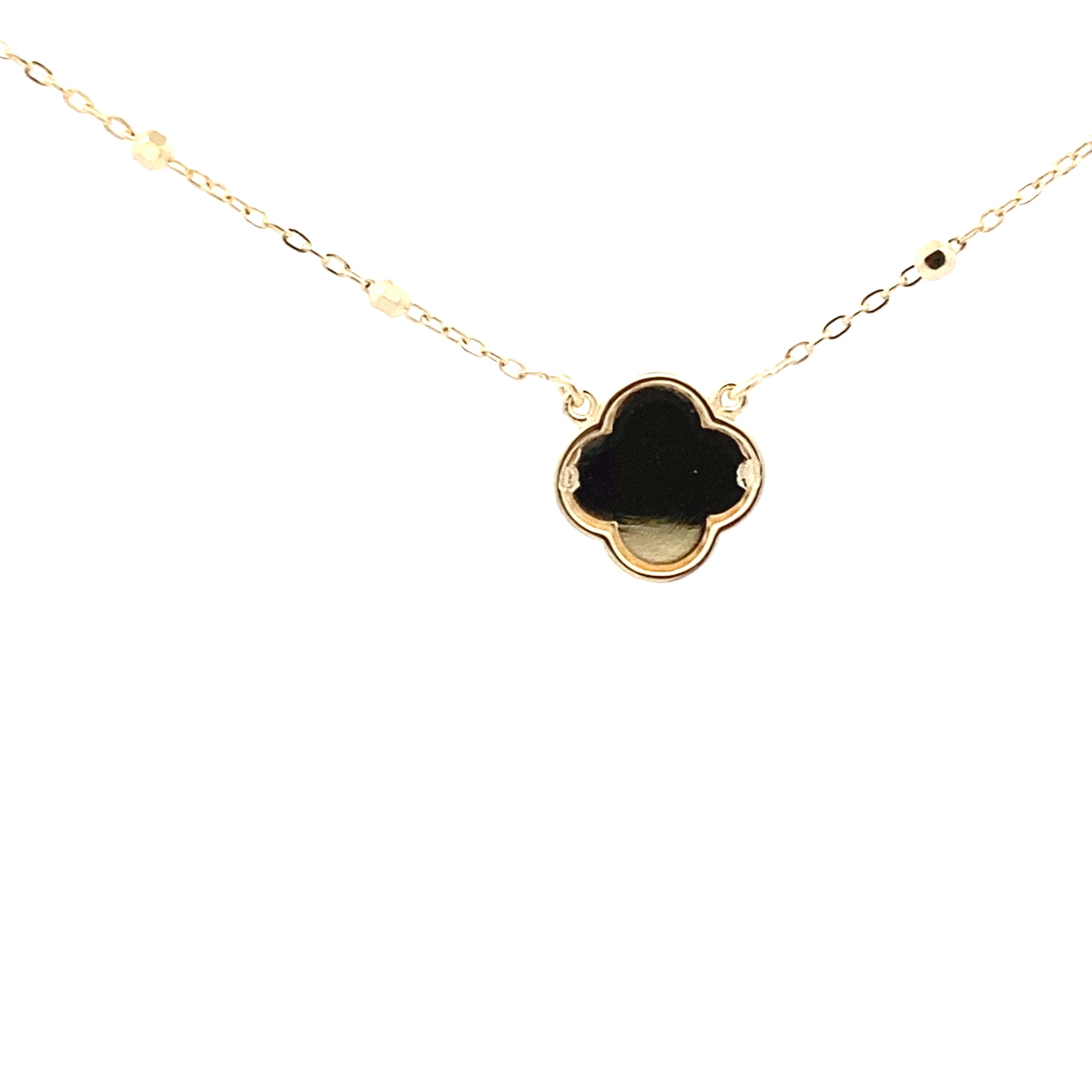 Yellow Gold Rainbow Effect Flower Petal Necklet Gardiner Brothers