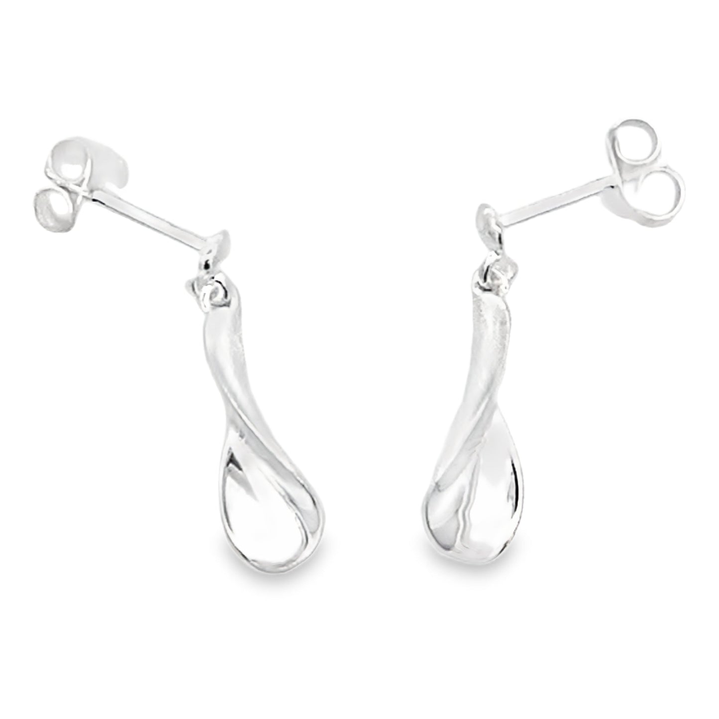 Silver Narrow Blade Drop Earrings Gardiner Brothers