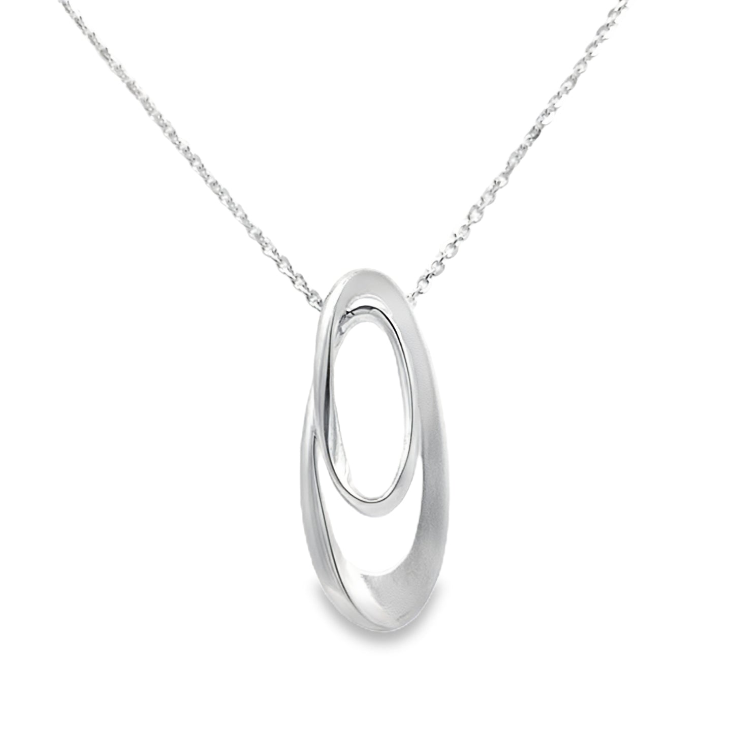 Silver Double Oval Pendant Gardiner Brothers