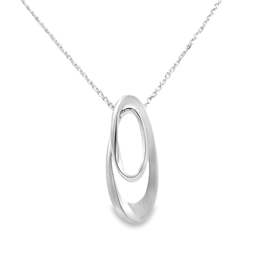 Silver Double Oval Pendant Gardiner Brothers