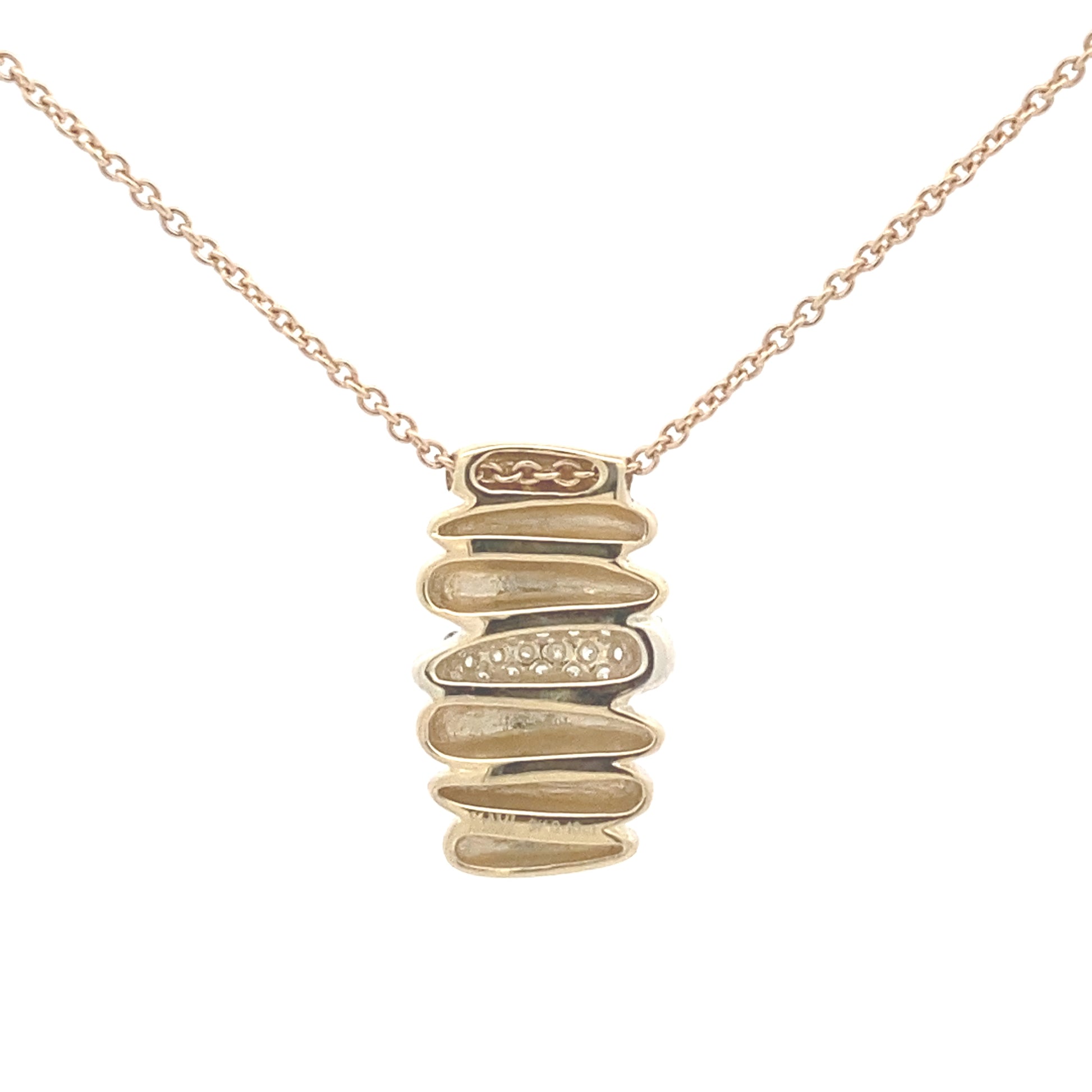 Yellow Gold Fancy Style Diamond Pendant Gardiner Brothers