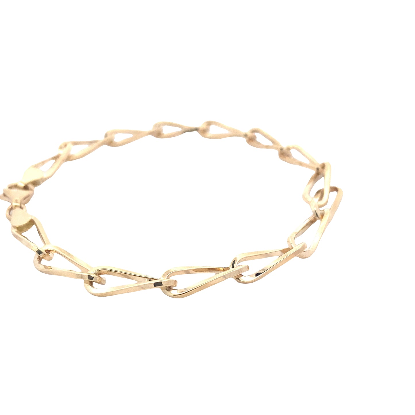 Yellow Gold Twisted Oblong Link Bracelet Gardiner Brothers