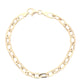 Yellow Gold Oblong patterned Link bracelet Gardiner Brothers