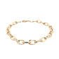 Yellow Gold Oblong patterned Link bracelet Gardiner Brothers