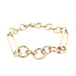 Yellow Gold Oblong and round link bracelet Gardiner Brothers
