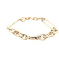 Yellow Gold Oblong and round link bracelet Gardiner Brothers