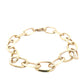 Yellow Gold Oblong Link Bracelet with a razor edge finish Gardiner Brothers