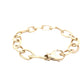Yellow Gold Oblong Link Bracelet with a razor edge finish Gardiner Brothers