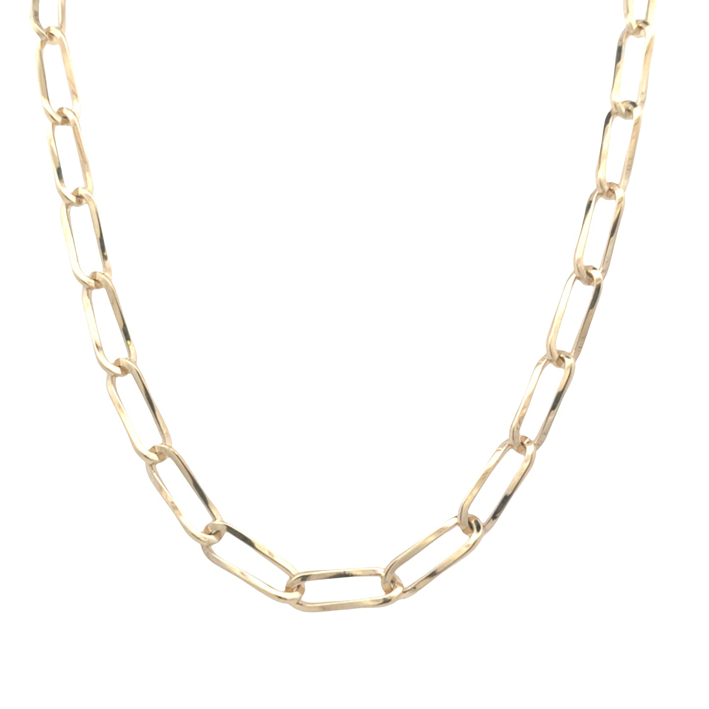 Yellow Gold Twisted Oblong Link Necklet Gardiner Brothers