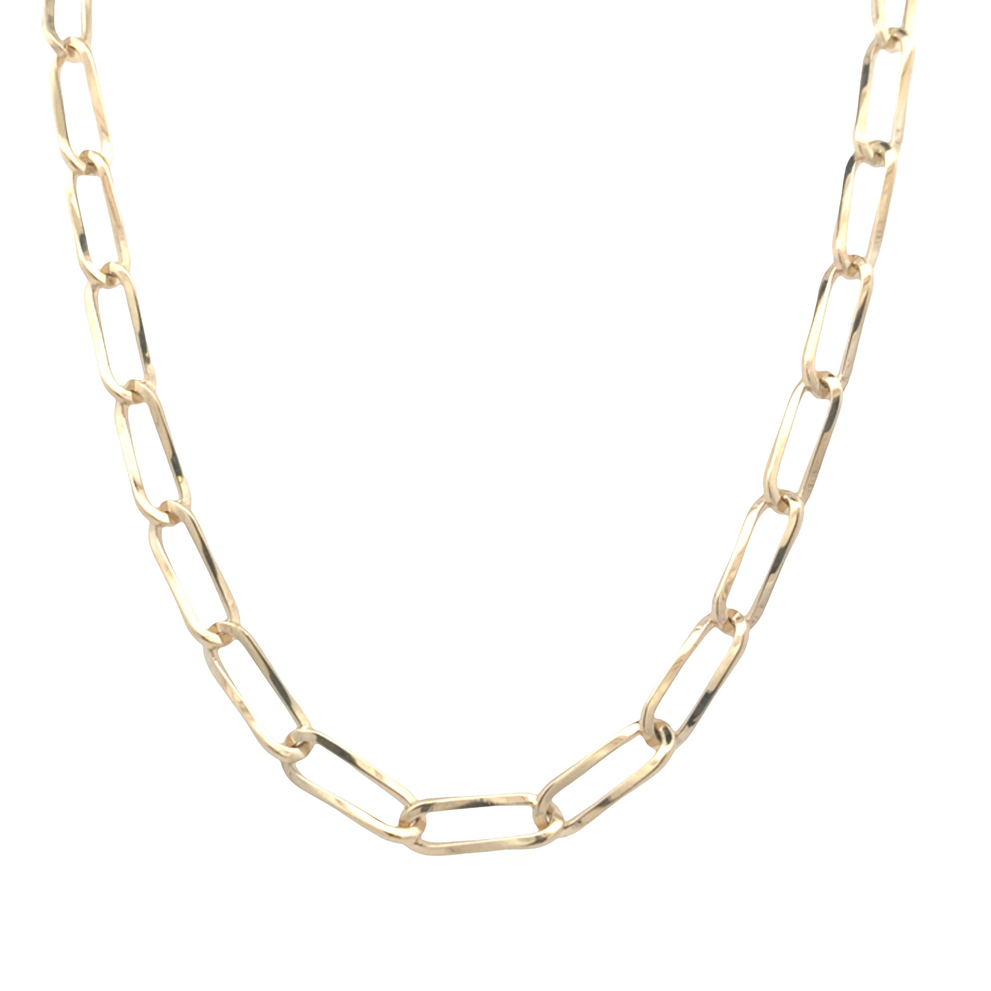 Yellow Gold Twisted Oblong Link Necklet Gardiner Brothers