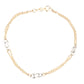 Yellow Gold Chain Bracelet with white gold oval links Gardiner Brothers