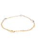 Yellow Gold Chain Bracelet with white gold oval links Gardiner Brothers