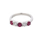 Ruby and Diamond 5 Stone Eternity Style Ring Gardiner Brothers