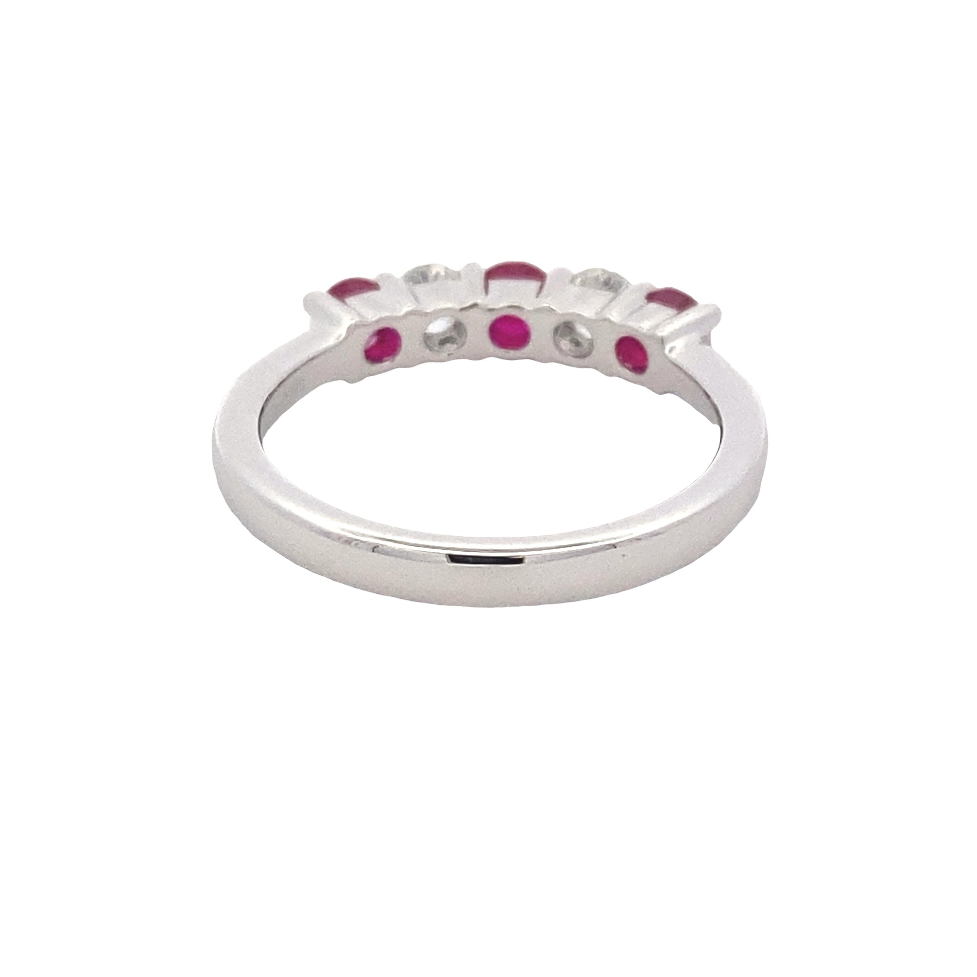 Ruby and Diamond 5 Stone Ring Gardiner Brothers