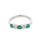 Emerald and Diamond 5 Stone Ring Gardiner Brothers