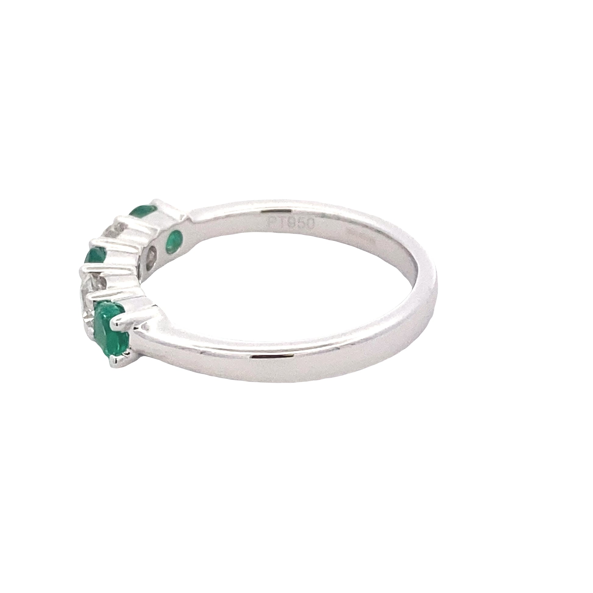 Emerald and Diamond 5 Stone Ring Gardiner Brothers