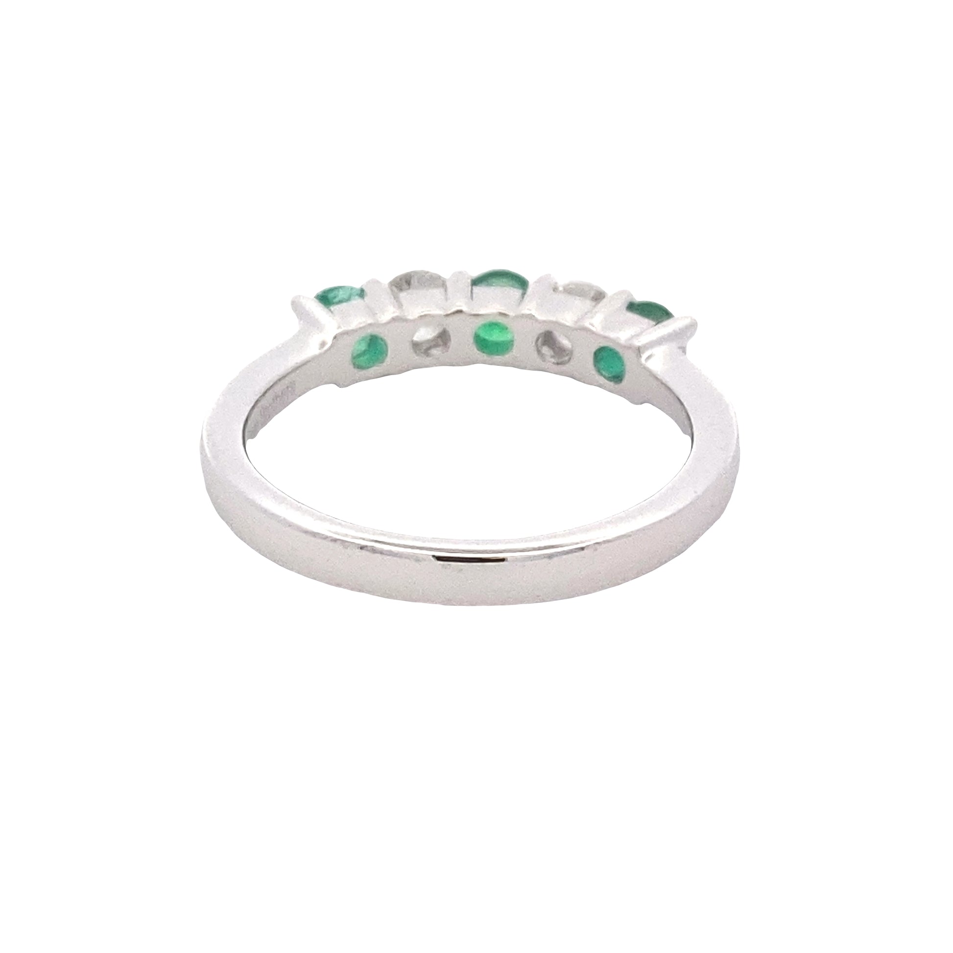 Emerald and Diamond 5 Stone Ring Gardiner Brothers