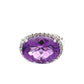 Oval Amethyst and Round Brilliant Cut Diamond Halo Ring Gardiner Brothers
