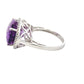 Oval Amethyst and Round Brilliant Cut Diamond Halo Ring Gardiner Brothers